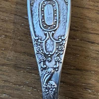 baby boomer BIRTH RECORD SPOON 1959 Wm ROGERS IS SILVERPLATE