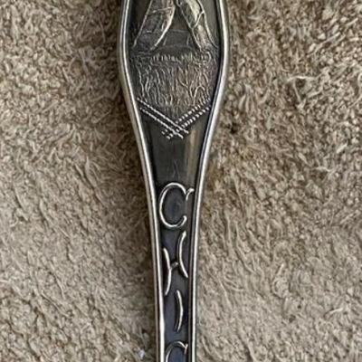 antique CHICAGO SILVERPLATE SOUVENIR SPOON MONTGOMERY WARD TOWER