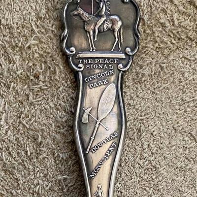 antique CHICAGO SILVERPLATE SOUVENIR SPOON MONTGOMERY WARD TOWER
