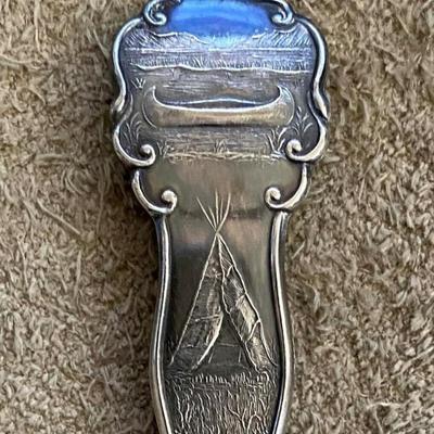 antique CHICAGO SILVERPLATE SOUVENIR SPOON MONTGOMERY WARD TOWER