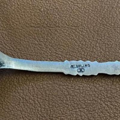 vintage Enamel Sterling Canada Souvenir Demitasse Spoon