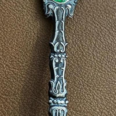 vintage Enamel Sterling Canada Souvenir Demitasse Spoon