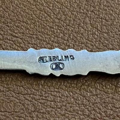 vintage Enamel Sterling Canada Souvenir Demitasse Spoon