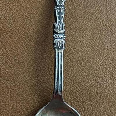 vintage Enamel Sterling Canada Souvenir Demitasse Spoon