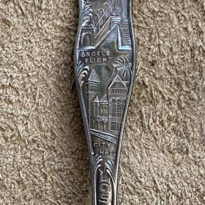 antique LOS ANGELES SOUVENIR SILVERPLATE SPOON