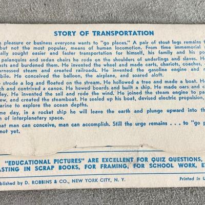 STORY OF TRANSPORTATION ROBBINS EDUCATIONAL PICTURES 1940s 