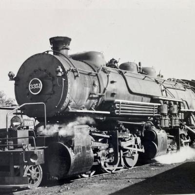 DENVER RIO GRANDE LOCOMOTIVE #3351 JOSEPH SCHICK PHOTO 1947 