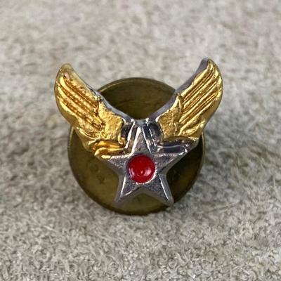 WWII San Antonio Air Depot SAAD AAF Honorable Discharge Wings Pin 