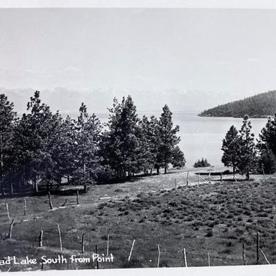rppc FLATHEAD LAKE MONTANA GLACIER STUDIO PHOTO 