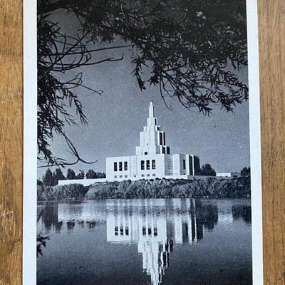 vintage photo postcards IDAHO FALLS COURT HOUSE & LDS TEMPLE 