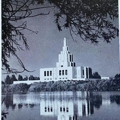 vintage photo postcards IDAHO FALLS COURT HOUSE & LDS TEMPLE 