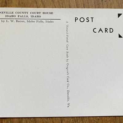 vintage photo postcards IDAHO FALLS COURT HOUSE & LDS TEMPLE 