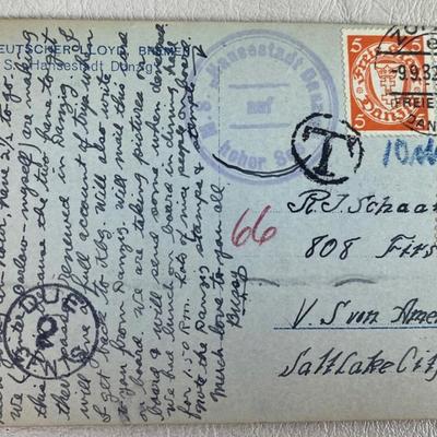 rppc M.S. HANSESTADT DANZIG NORDDEUTSCHER LLOYD BREMEN 
