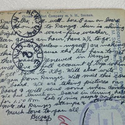 rppc M.S. HANSESTADT DANZIG NORDDEUTSCHER LLOYD BREMEN 