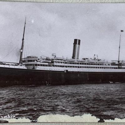 rppc S.S. MEGANTIC WHITE STAR LINE PHOTO POSTCARD