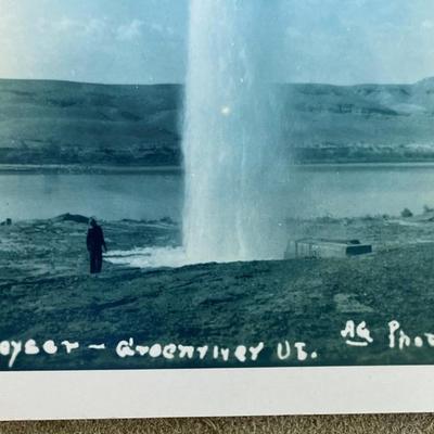 rppc early CRYSTAL GEYSER GREEN RIVER UTAH PHOTO 