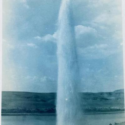 rppc early CRYSTAL GEYSER GREEN RIVER UTAH PHOTO 