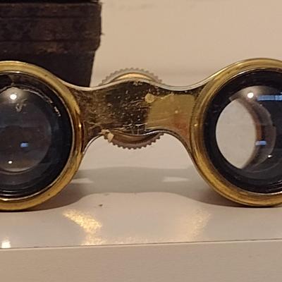 Vintage French Opera Glasses with Mother of Pearl Accents- Andrew J. Lloyd Company of Boston