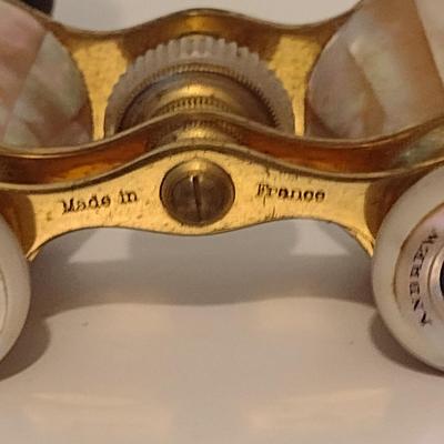 Vintage French Opera Glasses with Mother of Pearl Accents- Andrew J. Lloyd Company of Boston