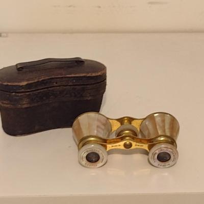 Vintage French Opera Glasses with Mother of Pearl Accents- Andrew J. Lloyd Company of Boston