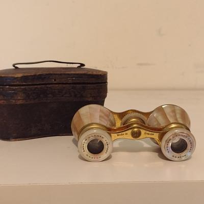 Vintage French Opera Glasses with Mother of Pearl Accents- Andrew J. Lloyd Company of Boston