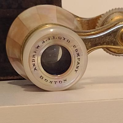 Vintage French Opera Glasses with Mother of Pearl Accents- Andrew J. Lloyd Company of Boston