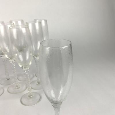 D168 Bubble Glass Champagne Flutes