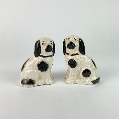 PR 175 Lot of Staffordshire Porcelain Dog Statues