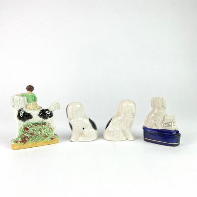 PR 175 Lot of Staffordshire Porcelain Dog Statues