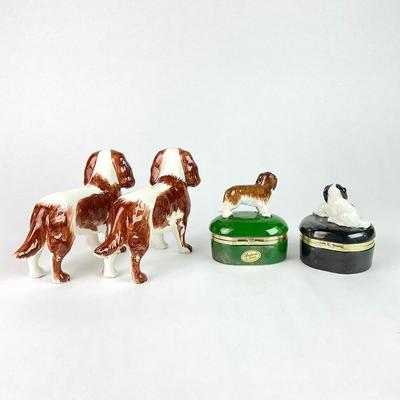 PR 176 King Charles Spaniels Trinket Boxes & Figurines