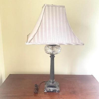 B188 Marble Base Glass Globe Table Lamp