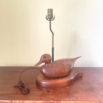 194 Wood-Carved Duck Table Lamp