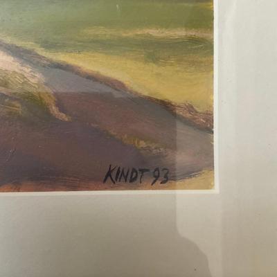 196 Original Watercolor Landscape by Malte Kindt 1993