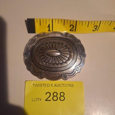 Sale Photo Thumbnail #611: Buckle- small belt buckle- not sterling, no markings for precious metal.