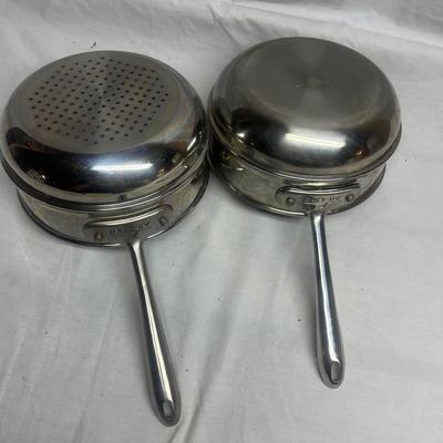 All Clad Steamer, Rancher Roaster Pan & Large Pot Srt-MG)