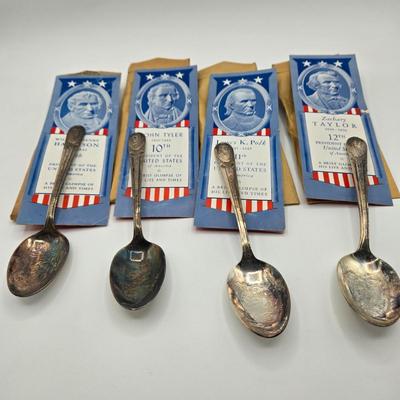 LOT 29: Vintage Wm. Rogers American Presidents Commemorative Silver Plated Spoons