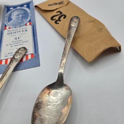 LOT 29: Vintage Wm. Rogers American Presidents Commemorative Silver Plated Spoons