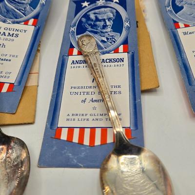 LOT 29: Vintage Wm. Rogers American Presidents Commemorative Silver Plated Spoons