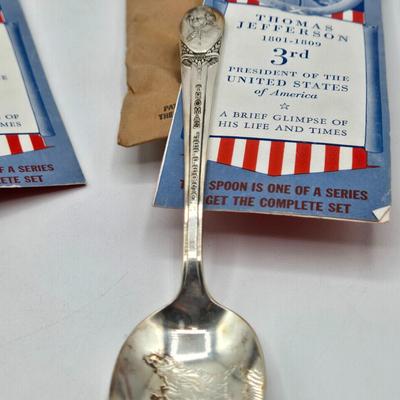 LOT 29: Vintage Wm. Rogers American Presidents Commemorative Silver Plated Spoons