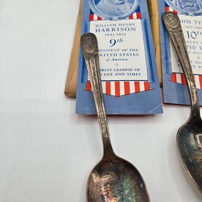 LOT 29: Vintage Wm. Rogers American Presidents Commemorative Silver Plated Spoons