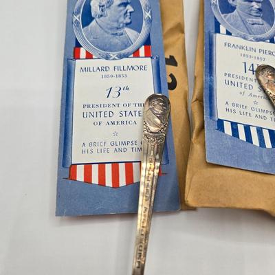 LOT 29: Vintage Wm. Rogers American Presidents Commemorative Silver Plated Spoons