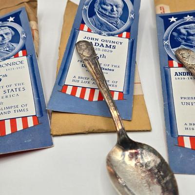 LOT 29: Vintage Wm. Rogers American Presidents Commemorative Silver Plated Spoons