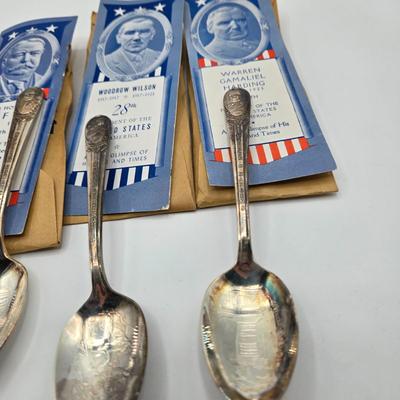 LOT 29: Vintage Wm. Rogers American Presidents Commemorative Silver Plated Spoons