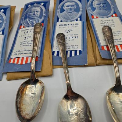 LOT 29: Vintage Wm. Rogers American Presidents Commemorative Silver Plated Spoons
