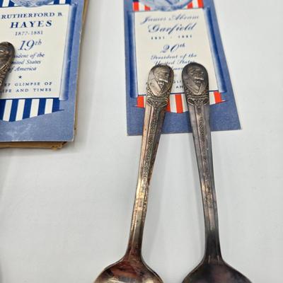 LOT 29: Vintage Wm. Rogers American Presidents Commemorative Silver Plated Spoons