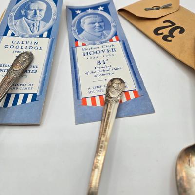 LOT 29: Vintage Wm. Rogers American Presidents Commemorative Silver Plated Spoons