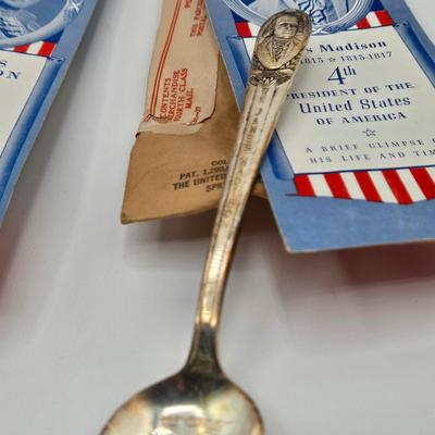 LOT 29: Vintage Wm. Rogers American Presidents Commemorative Silver Plated Spoons