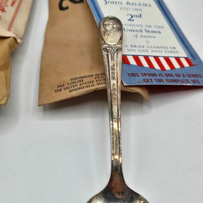 LOT 29: Vintage Wm. Rogers American Presidents Commemorative Silver Plated Spoons