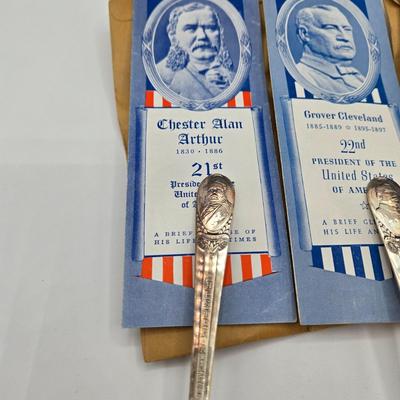 LOT 29: Vintage Wm. Rogers American Presidents Commemorative Silver Plated Spoons