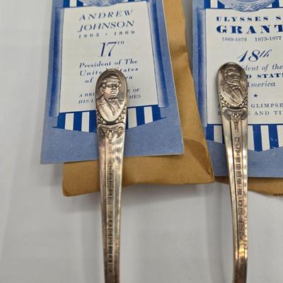 LOT 29: Vintage Wm. Rogers American Presidents Commemorative Silver Plated Spoons